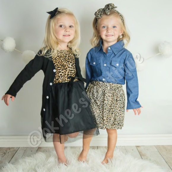 Matching Denim Cheetah Girl Flow Y Outfit Set - Picture 7 of 7